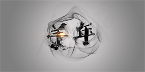 水墨羊年PSD分层素材